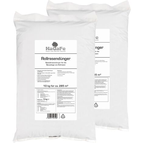 HaGaFe Rollrasendünger für Neuanlagen Rasendünger für Rollrasen Spezial Dünger 20 kg (2 x 10 kg)