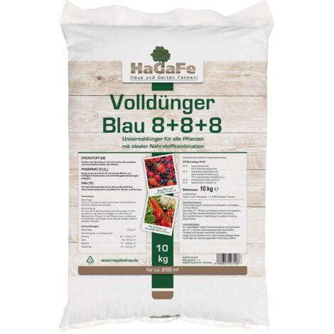 HaGaFe Volldünger Blau, Blaukorn, Universaldünger, Rasendünger, NPK Dünger, mineralischer Volldünger, Gartendünger