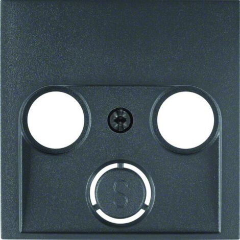 HAGER 12031606 ANTHRACITE PLAQUE DE COMMUTATION ET OBTURATEUR BERKER