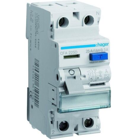 Hager 3250611610151 Interrupteur différentiel blanc 25A