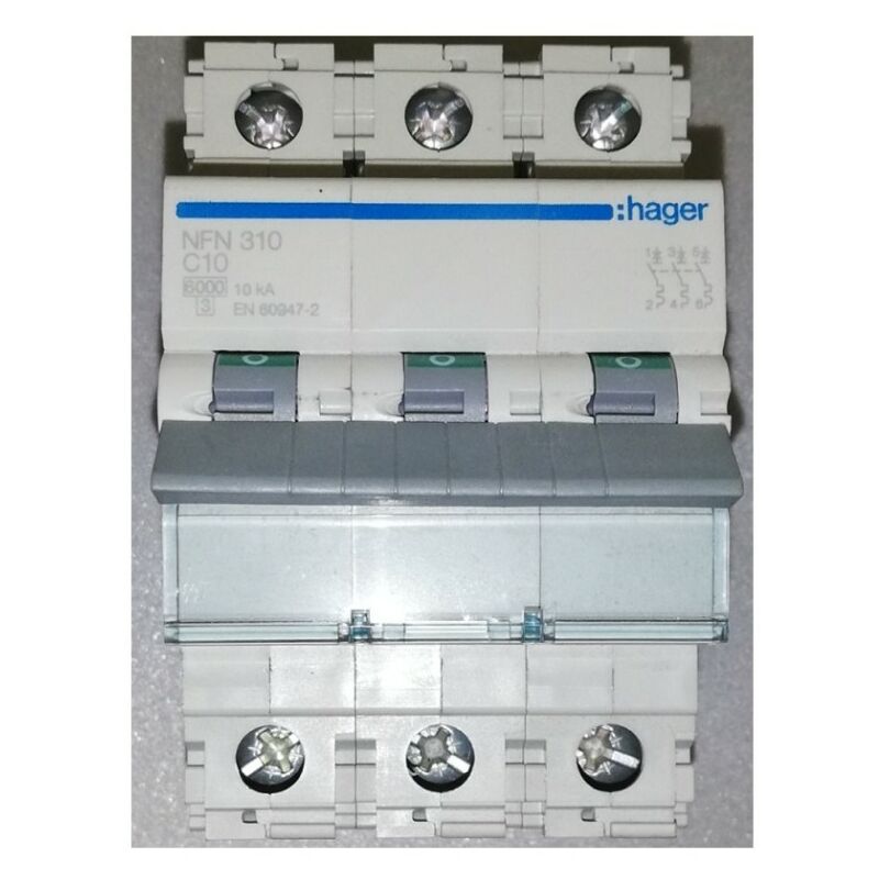 

462827 interruptor 3P 10A 6 / C 10kA - Hager