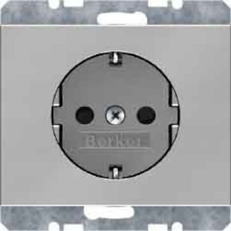 HAGER 47157004 TYPE F ACIER INOXYDABLE PRISE DE COURANT BERKER