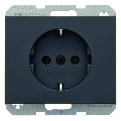 HAGER 47157006 TYPE F ANTHRACITE PRISE DE COURANT BERKER