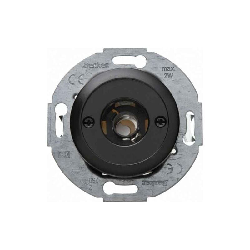 Berker - hager poussoir et pilote plaque centrale noir 510401