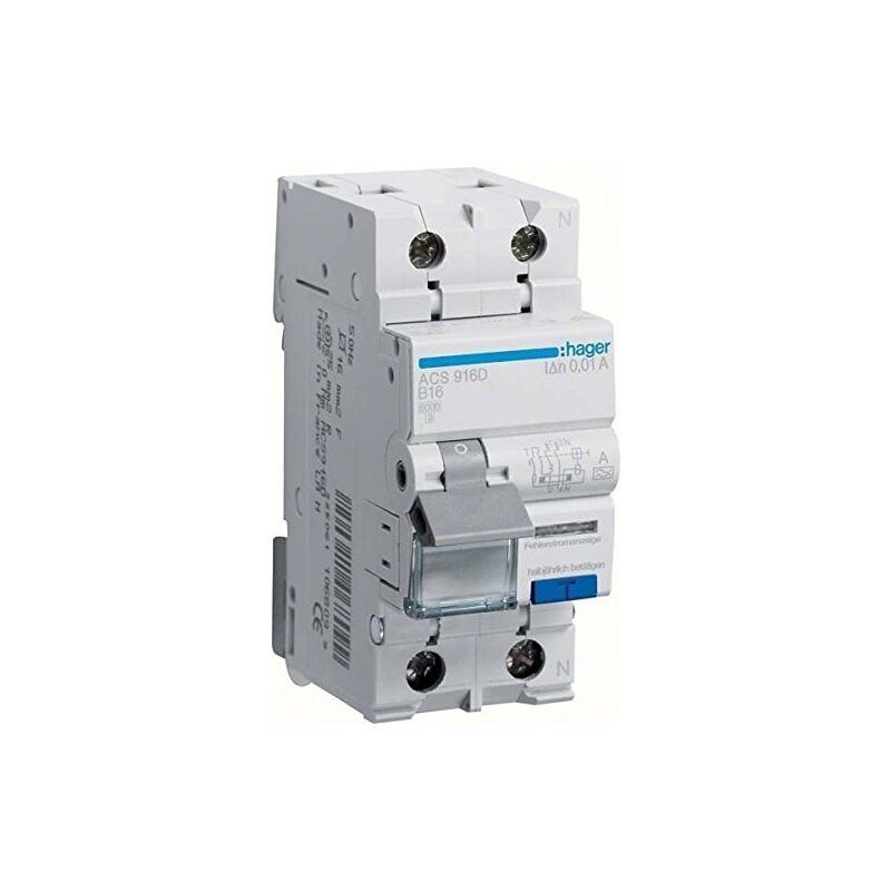 ACS916D fi-leistungsschutzschalter 1P+N 6KA B-16A 10MA typ a qc - Hager