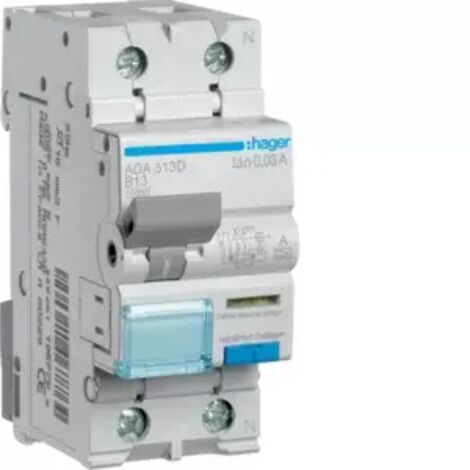 Hager ADA513D Fehlerstromschutzschalter Weiß 13A 240V