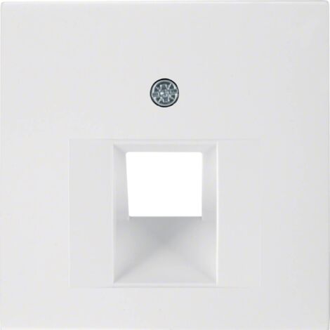HAGER ARSYS  PLAQUE CENTRALE AVEC 1 PRISE S1 GLOSS BLANC