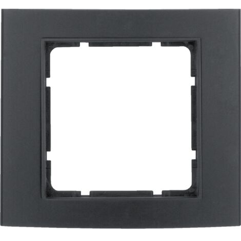 HAGER B3  CADRE 1 POSTE ALUMINIUM NOIR ANTHRACITE 10113005