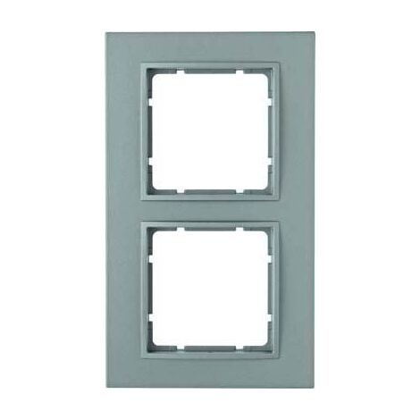 HAGER B7  CADRE 2 POSTES ALUMINIUM MAT BERKER 10126424