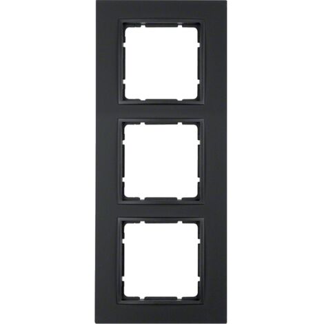 HAGER B7  CADRE 3 ÉLÉMENTS ANTHRACITE MAT