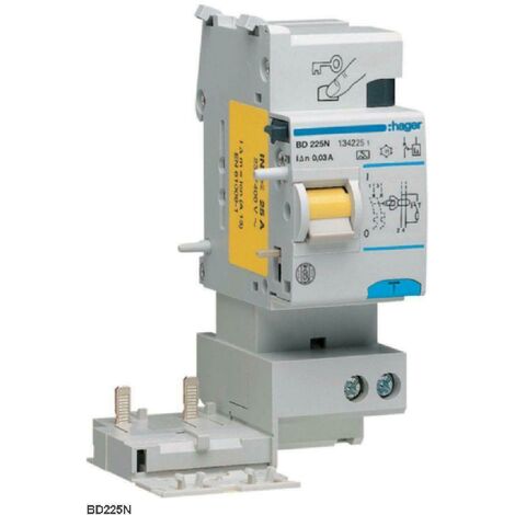 Hager blocco differenziale tipo-ac 30 ma 2 poli 25 a bd225n