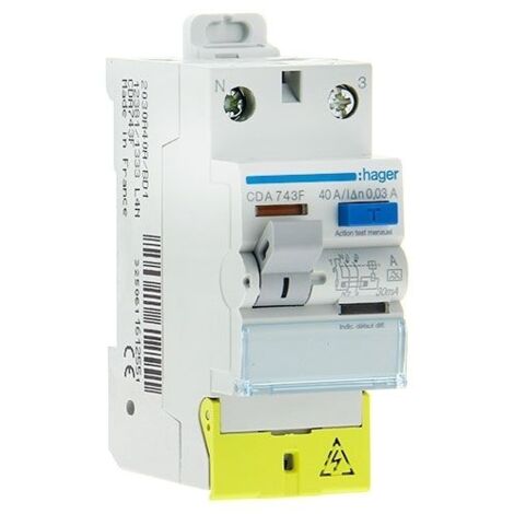 Hager CDA743F Differentialschalter 2P 40A 30mA