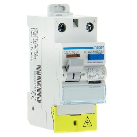 Hager CDA765F Fehlerstromschutzschalter 63A 30mA Typ A 230V