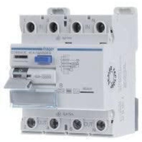 Hager CDB640E Interrupteur différentiel 4 pôles 40A 30mA Type B