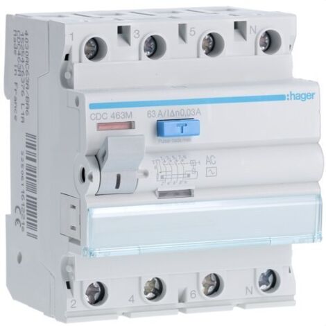 HAGER CDC463M  Diferencial 4P 63A 30mA tipo-AC