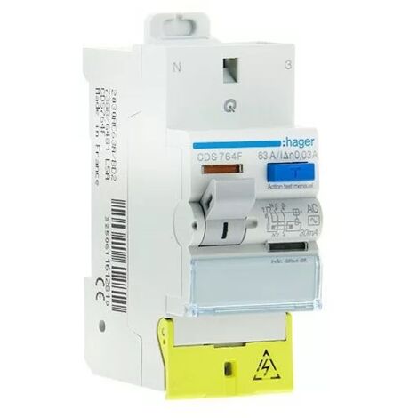 Hager CDS764F Interruttore differenziale SanVis 63A 30mA tipo AC auto 230V