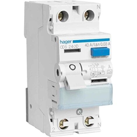 HAGER CFA240D FI-SCHALTER 2P 6KA 40A 300MA TIPO A