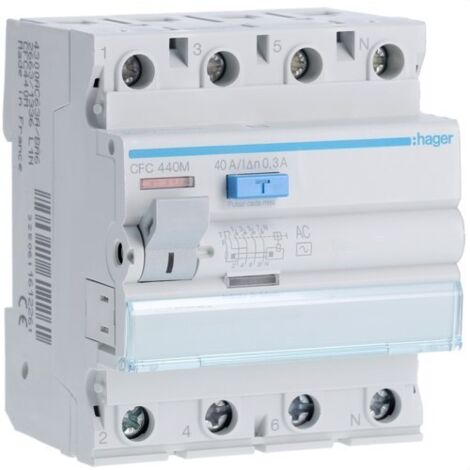 HAGER CFC440M  Differenziale 4P 40A 300mA tipo-AC