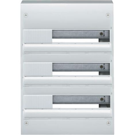 Hager – Coffret électrique nu 3 rangées 18 modules – Fixation en saillie – Indice de protection IP30 – Pour installations jusqu'à 100 m²