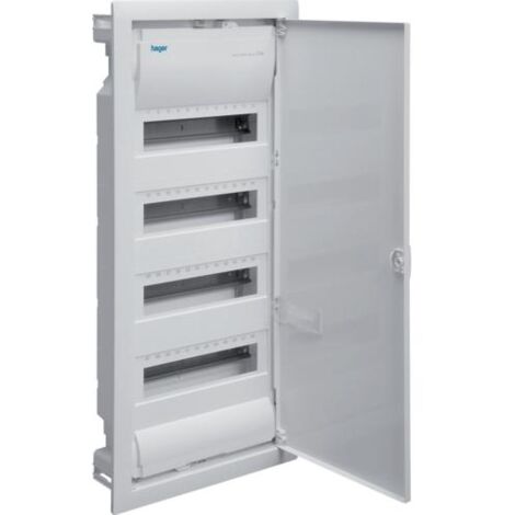 Hager – Coffret électrique nu 48 modules – 4 rangées – Indice de protection IP30 – Dimensions 755x348x94,5mm – Installation facile encastrée