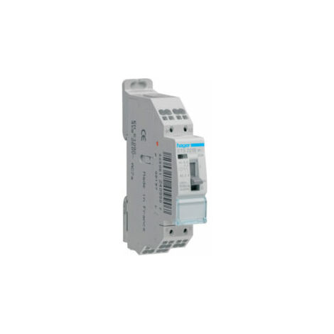 Hager – Contacteur jour-nuit 20A – 2F – 230V – Charge max 740W – Endurance 1 000 000 manœuvres – Pour éclairage extérieur