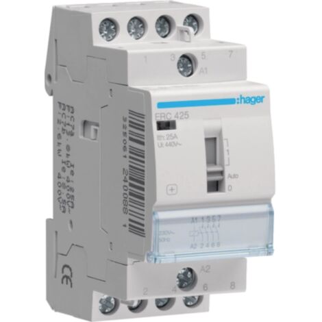 Hager contattore a comando modulare std+ 4na 230vac erc425