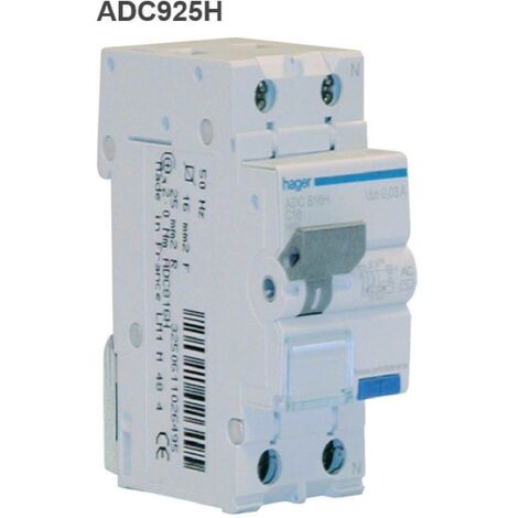 Hager differenziame modulare 1pn 30ma ac 25a 6ka c 2moduli adc925h