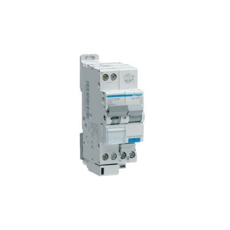 Hager – Disjoncteur différentiel 1 Ph + N 16A – Type AC courbe C – Vis/Vis – Tension 230V – Protection 4,5 kA
