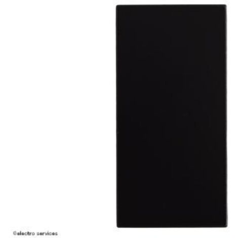 Hager – Enjoliveur interrupteur 1 module noir – Compatible avec mécanisme double poussoir – Finition laquée – Design moderne pour intérieur