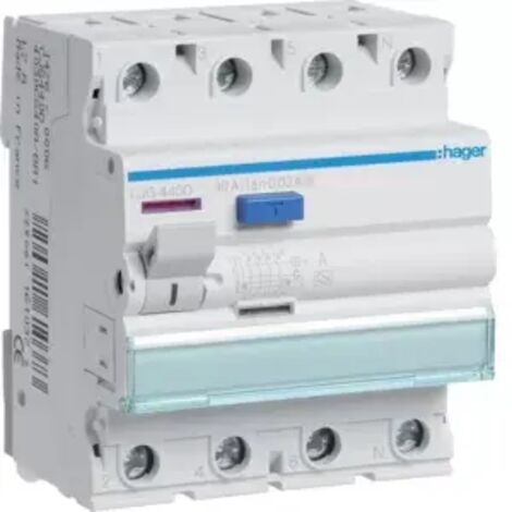 Hager Fehlerstromschutzschalter blau 40 Ampere 30 mA