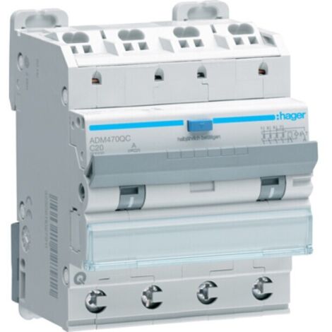 Hager FI-LS 4P 6KA C20A 30MA A QC/QB (ADM470QC)