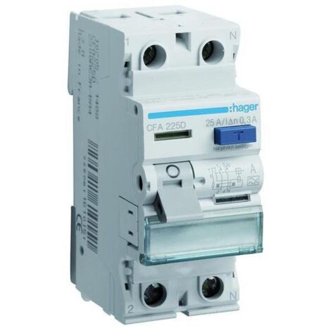 Hager FI-Schalter 2P 6kA 25A 300mA Typ A CFA225D