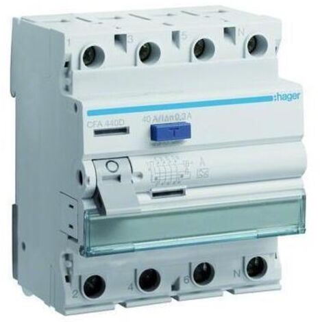 Hager FI-Schalter 4P 6kA 40A 300mA Typ A CFA440D