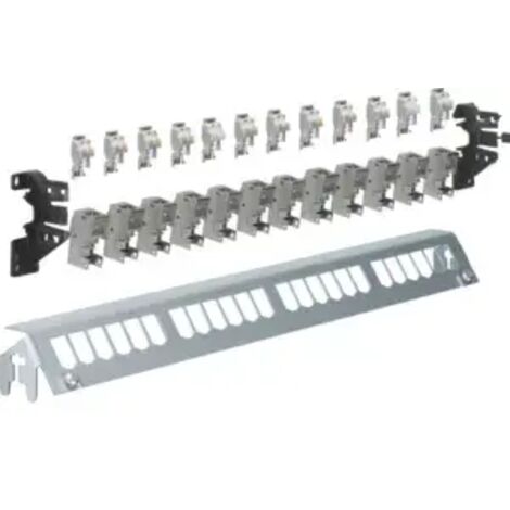 Hager FZ24MM 24fach mit 12xRJ45-Modulen Patchpanel, Patchfeld