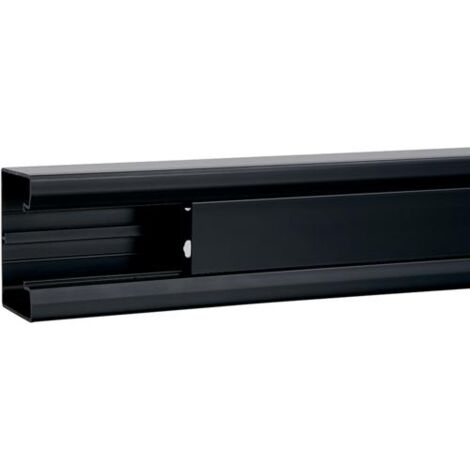 Hager – Goulotte appareillable queraz 85mm x 56mm x 2000mm – PVC noir RAL 9011 – Enclipsage direct – 1 compartiment pour appareillage électrique - GBD5008509011