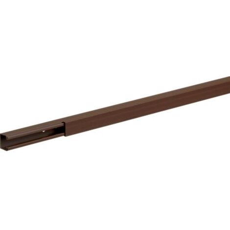 Hager – Goulotte PVC marron RAL 8014 15mm x 15mm – Sans agrafe – Longueur 2000mm – Pour installations électriques - LF1501508014