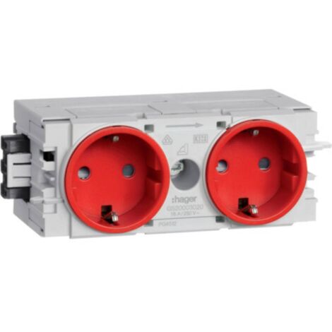 Hager GS20003020 Canalina portacavi a muro Modulo plug-in (L x A x P) 120 x 50 x 61 mm 1 pz. Rosso traffico
