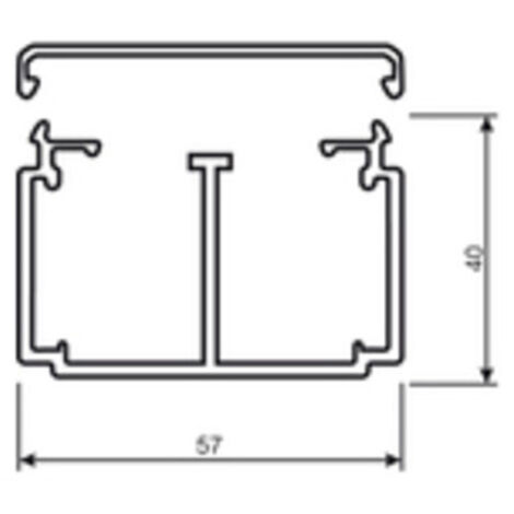HAGER HAGER CANAL D'INSTALLATION LF AVEC CLOISON 40 X 57 X 2000 MM BLANC TEHALIT LF4006109016