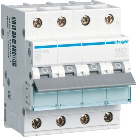 Hager HAGET IMCN625 interruttore 4 poli bianco