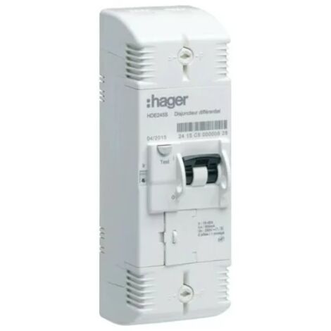 Hager HDE245S Disjoncteur de branchement 2P 15/45A 500mA