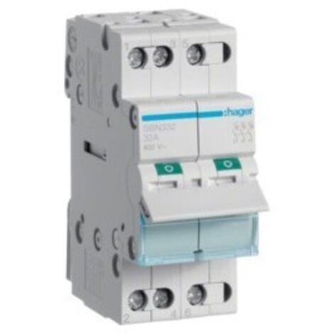 Hager Interrupteur 3 Pôles Vert Modulaire 32A