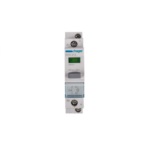 Hager Interrupteur moderne vert 16A voyant lumineux