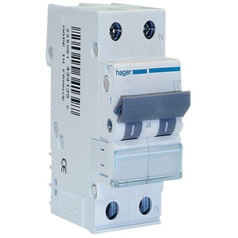 Hager interruttore automatico modulare per il comando e protezione 1p+n c10a myn510