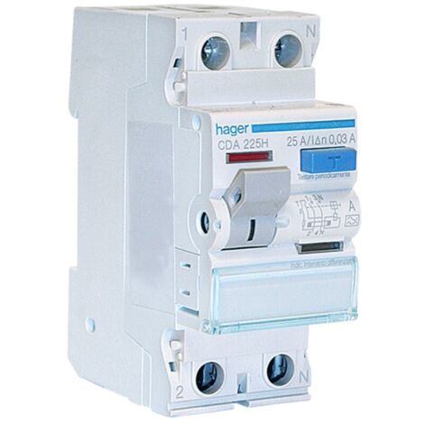 Hager interruttore differenziale puro accessoriabile 2p 30ma 25a a 2m cda225h