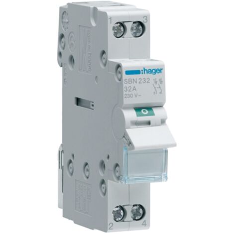 Hager interruttore non automatici 2 poli 32a 1 modulo