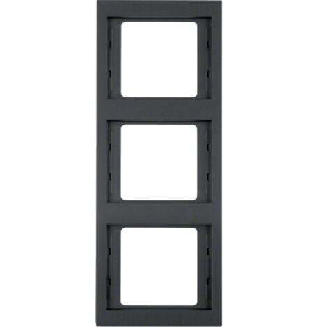 HAGER K1 CADRE 3 POSTES VERTICAL ANTHRACITE
