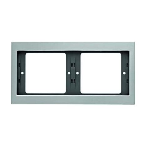 HAGER K5  CADRE 2 POSTES HORIZONTAL ALUMINIUM