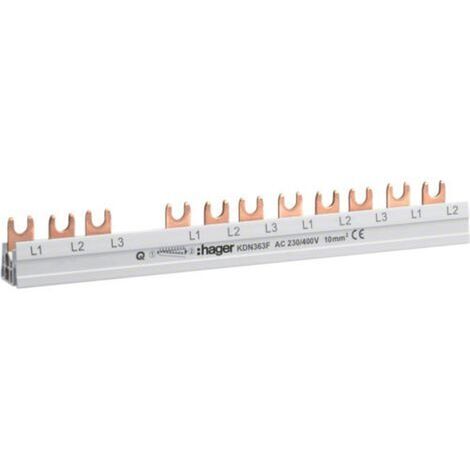 Hager KDN363F Rail de phase 3 pôles 63 A 1 pc(s)