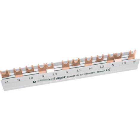 Hager KDN451D Guida di fase Grigio 4 poli 80 A 1 pz.