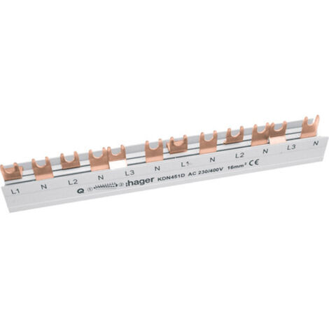 Hager KDN451D Phasenschiene    4polig  80 A     1 St.